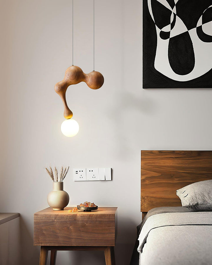 Lampa Wisząca Jenna z Drewna
