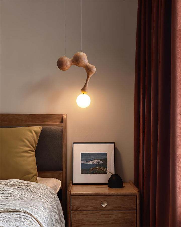Lampa Wisząca Jenna z Drewna