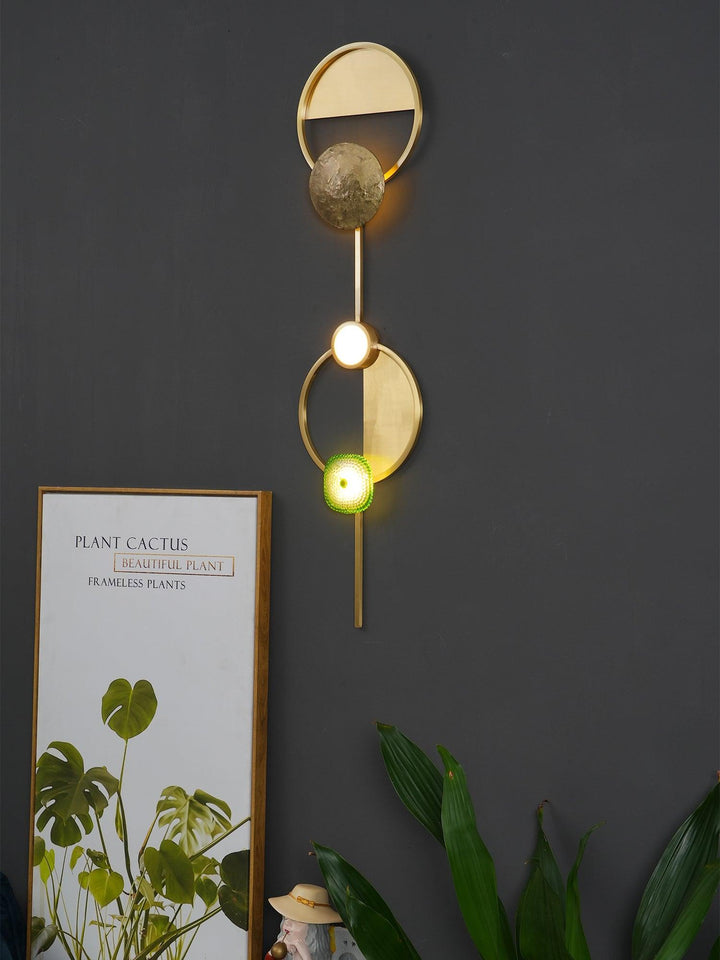 Lampa Ścienna z Kamieni Szlachetnych