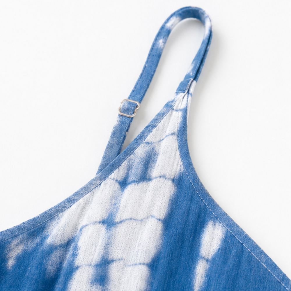 Sevella – Damski kombinezon z szerokimi nogawkami w tie-dye
