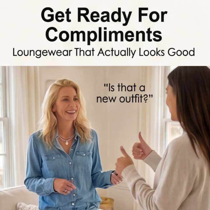 Veluna – Zestaw piżamowy w stylu miękkiego dżinsu dla kobiet