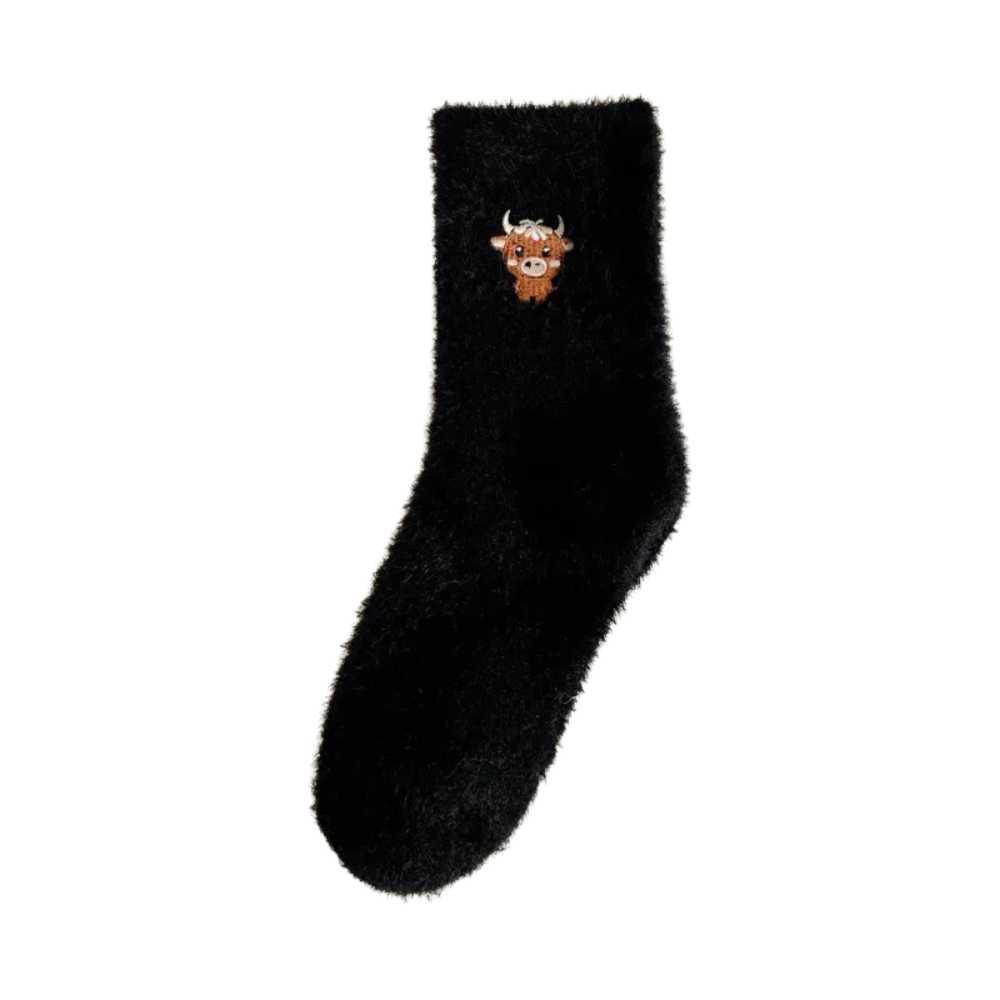 Cozymoo – Skarpety z Fuzzy Highland Cow