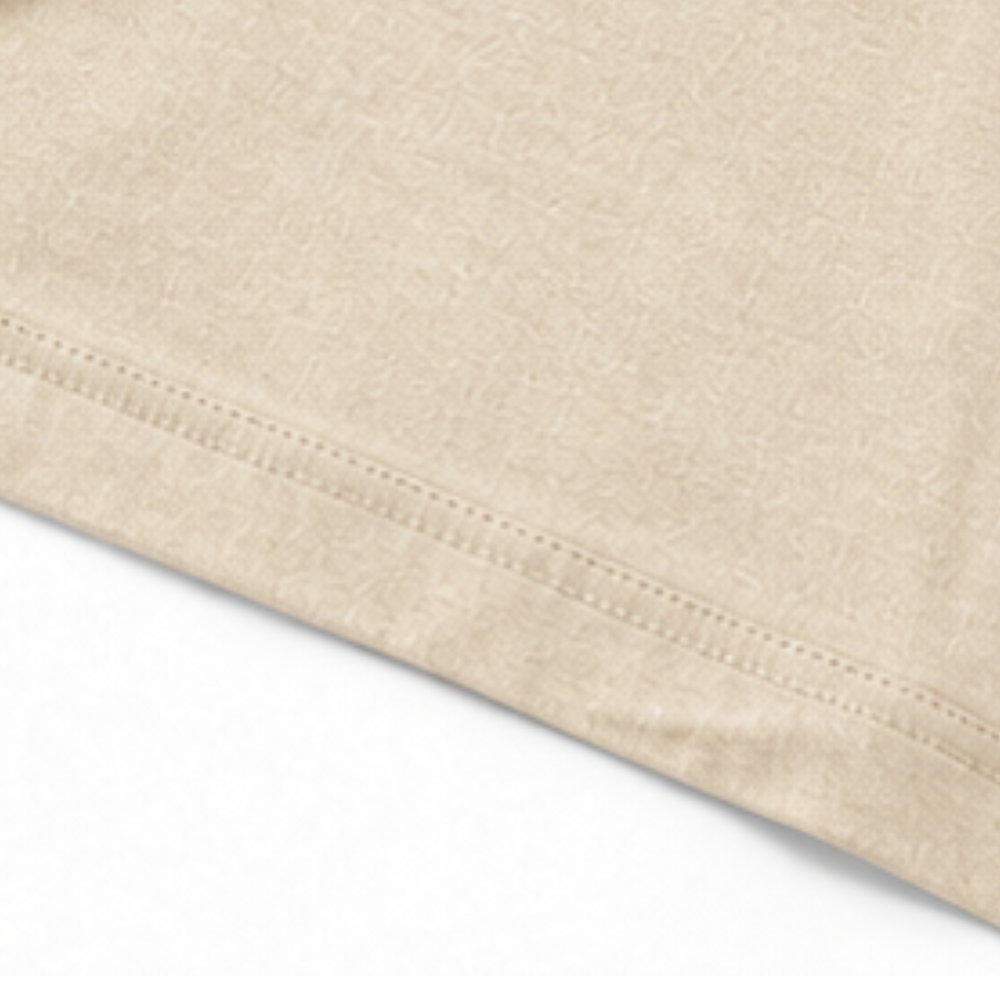 Draperly – Dwuczęściowy zestaw w stylu lnianym z dekoltem w serek