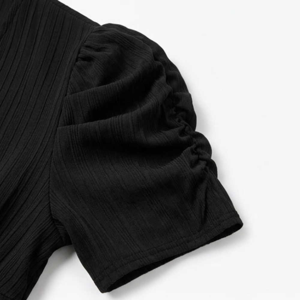 Vivella – Elegancka sukienka midi z bufiastymi rękawami dla kobiet