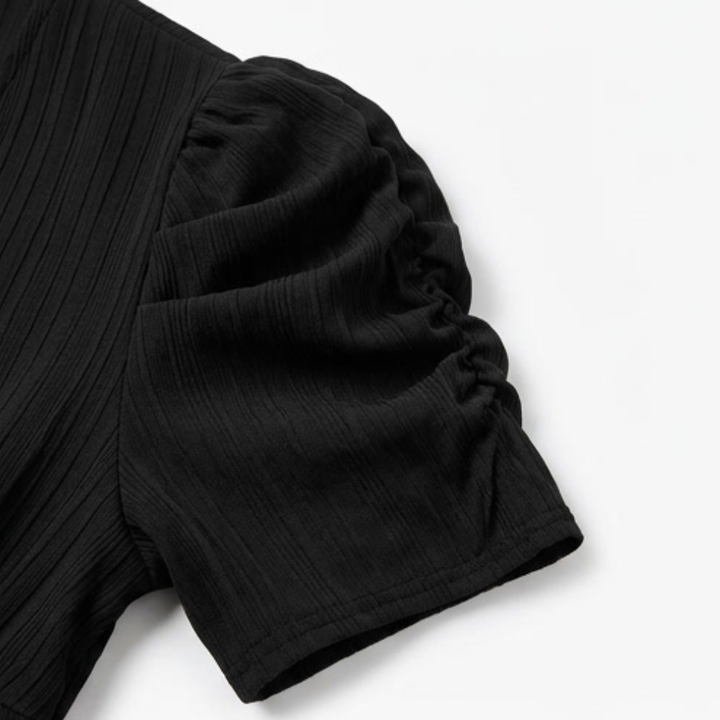 Vivella – Elegancka sukienka midi z bufiastymi rękawami dla kobiet