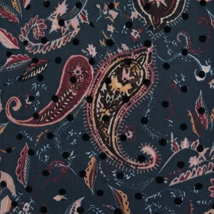 Floressa – Sukienka midi z warstwowego szyfonu w paisley dla kobiet
