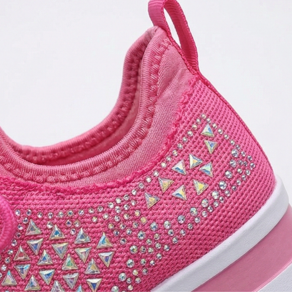 Stellara – Damskie sneakersy na koturnie z kryształkami