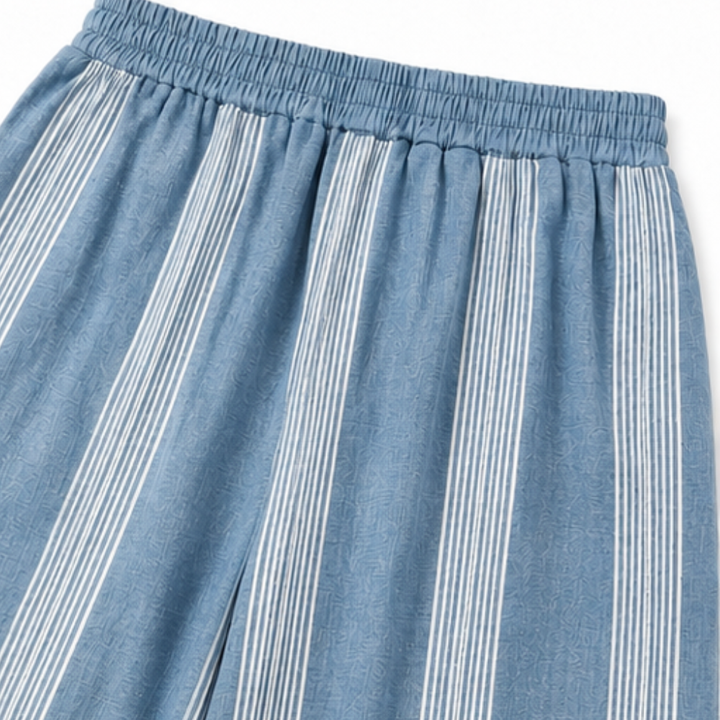 Ease &amp; Stripe – Tunika w paski z dekoltem w serek i zestaw spodni