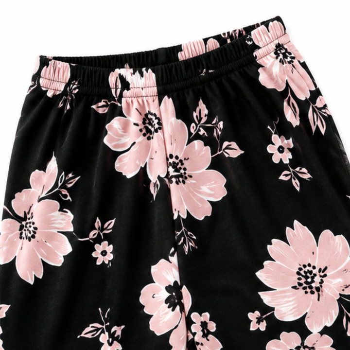 Wearbella – Zestaw z podwójną warstwą: top i kwieciste spodnie szerokie