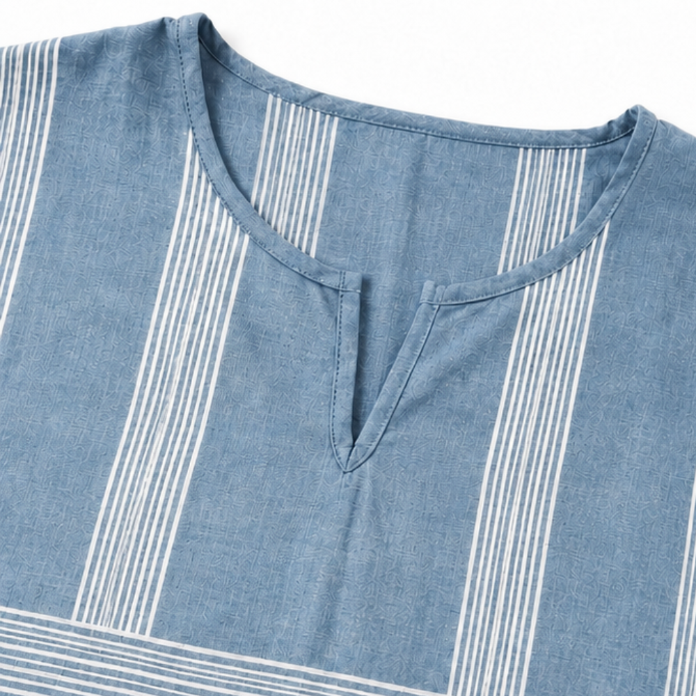 Ease &amp; Stripe – Tunika w paski z dekoltem w serek i zestaw spodni