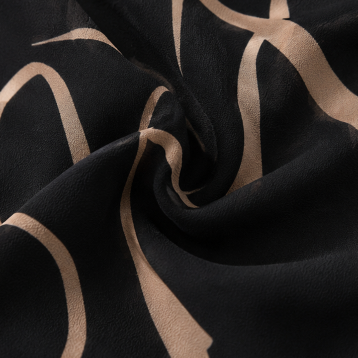 Draperie – Sukienka Maxi z Dekoltem w Serek, Luźna, Nigdy Niezbyt Obcisła