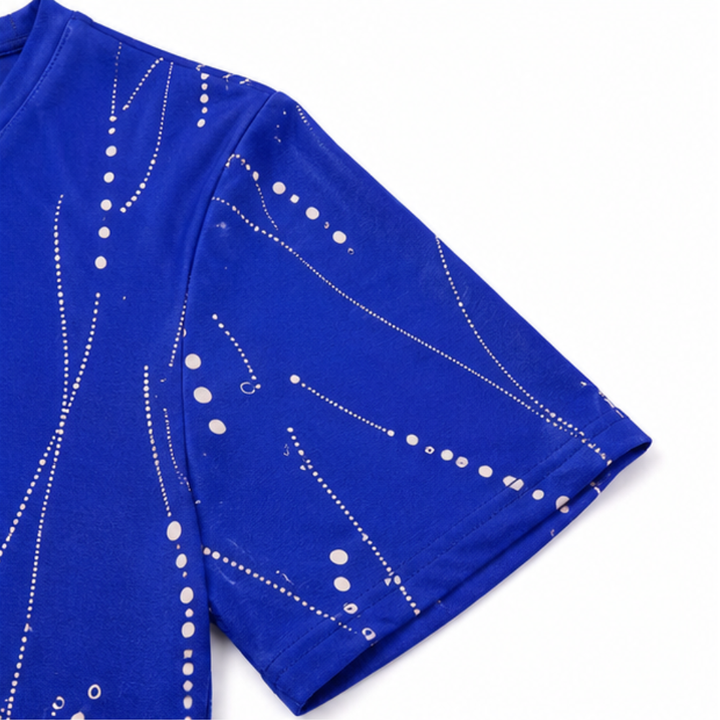 Vivelyn – Bluzka V-Neck z Wymiarowym Printem