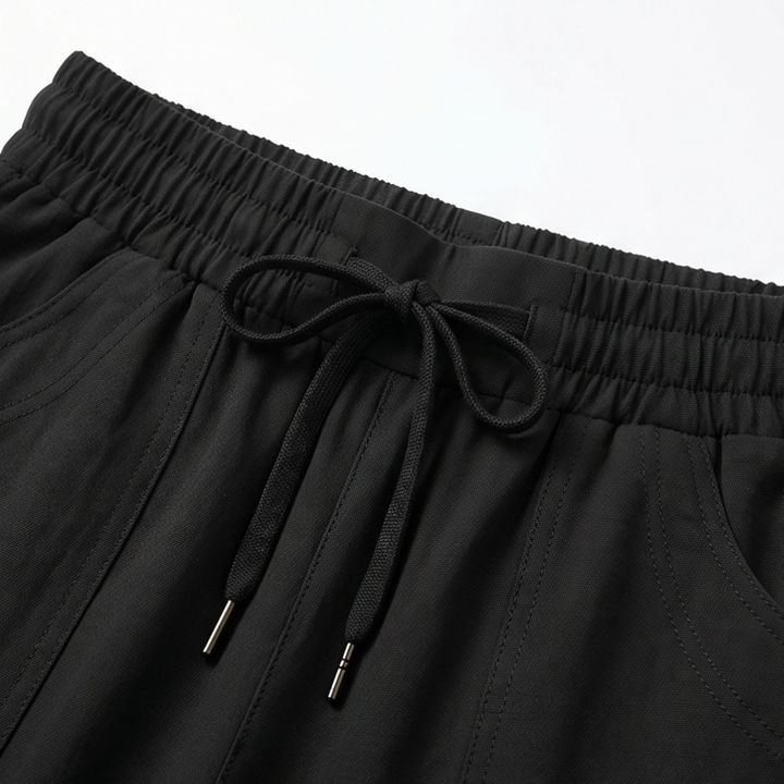 Lounella – Kobiece miękkie spodnie z szerokimi nogawkami o kroju cropped