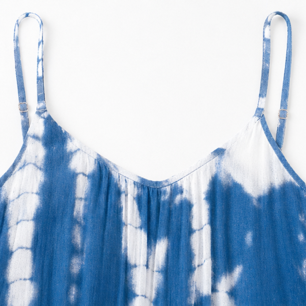 Sevella – Damski kombinezon z szerokimi nogawkami w tie-dye