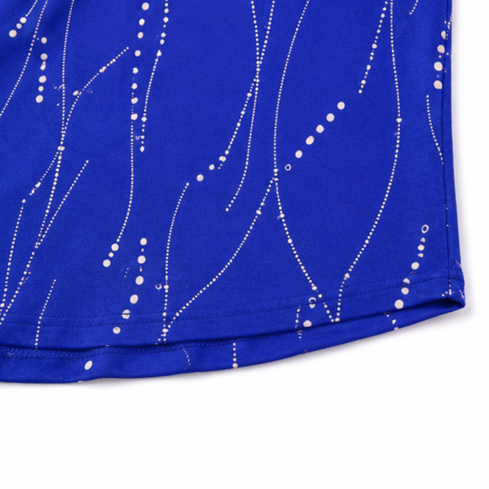 Vivelyn – Bluzka V-Neck z Wymiarowym Printem