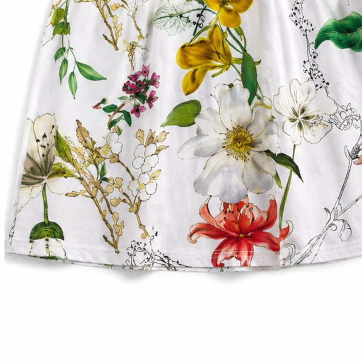 Wearbella – Midi sukienka w kwiatowy wzór z okrągłym dekoltem
