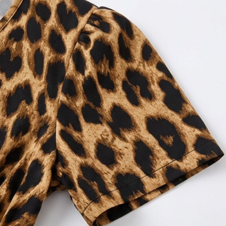 Florenza – Kombinezon damski z leoparda z wcięciem w talii