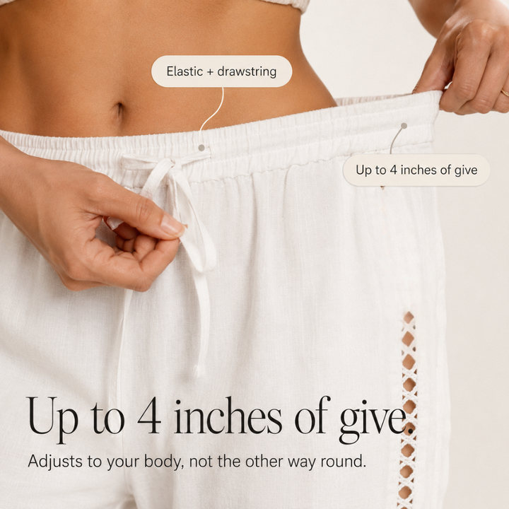 Lunava – Spodnie Capri z koronkowymi bokami dla kobiet
