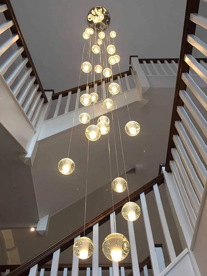 Lampa wisząca z kryształowymi kulkami