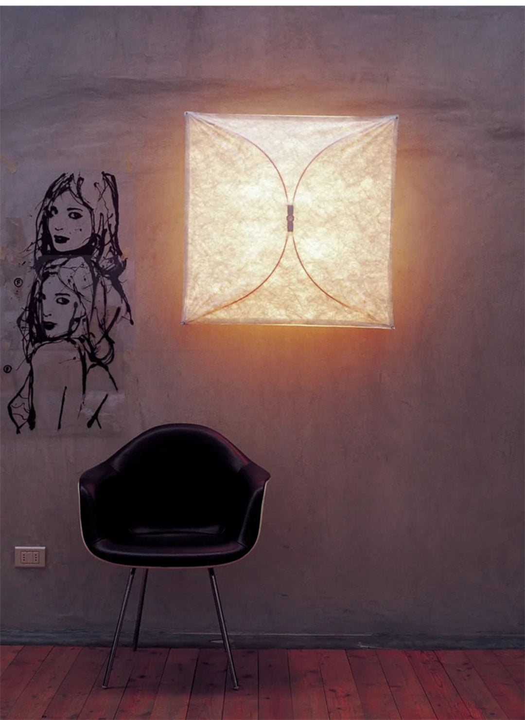 Lampa Ścienna z Papieru w Kształcie Latawca