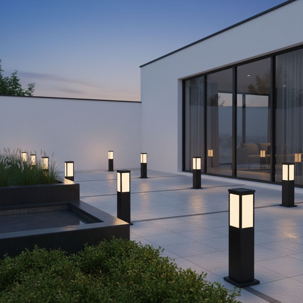 Zewnętrzna solarna lampa słupkowa Kuzco