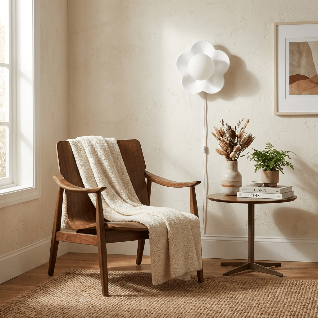 Lampa ścienna z wtyczką La fleur