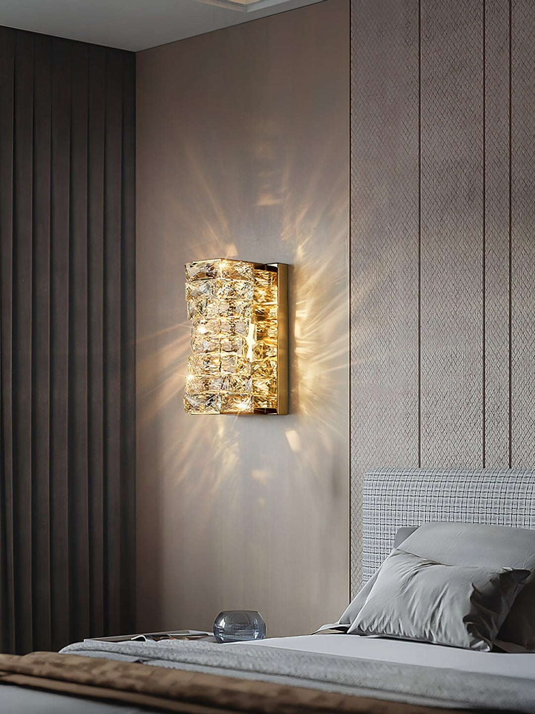 Laminowane Światło Ścienne Kryształowe
