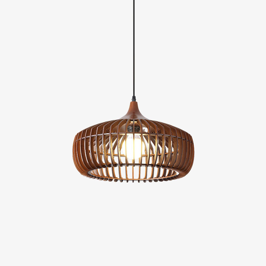 Lampa Wisząca z Drewna Lattice Nest