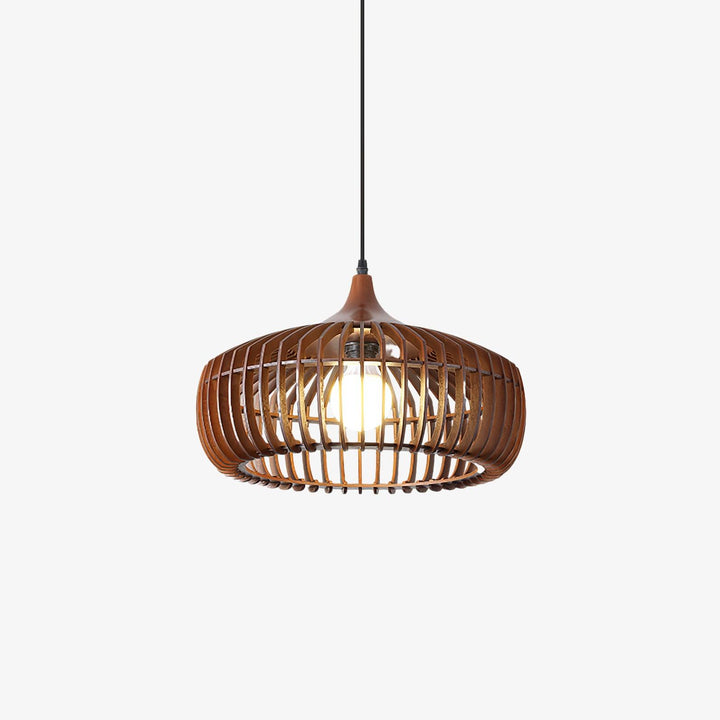 Lampa Wisząca z Drewna Lattice Nest
