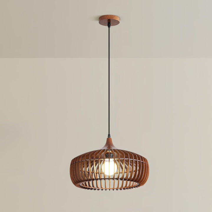 Lampa Wisząca z Drewna Lattice Nest