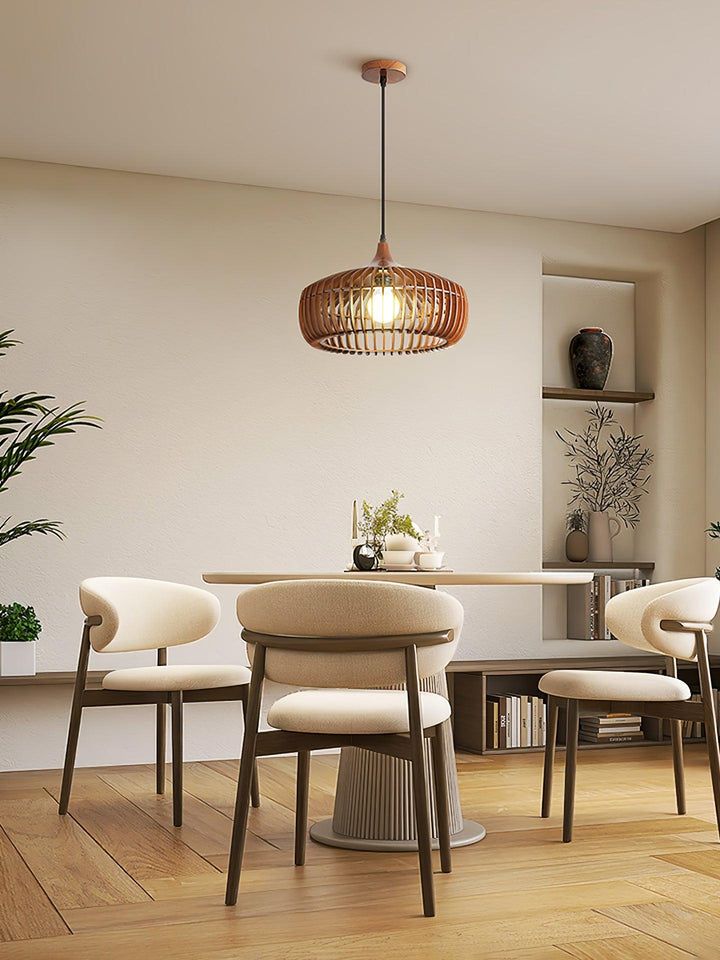 Lampa Wisząca z Drewna Lattice Nest