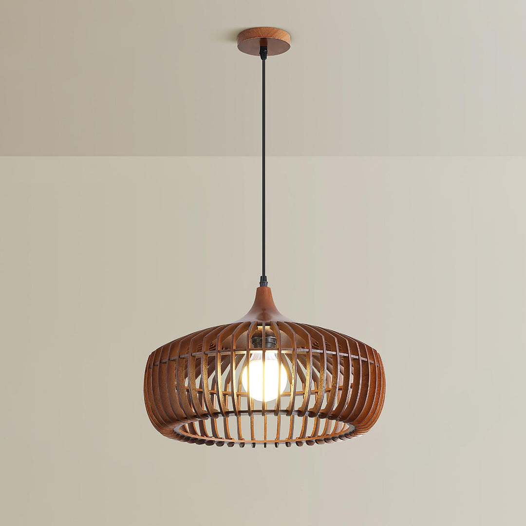 Lampa Wisząca z Drewna Lattice Nest