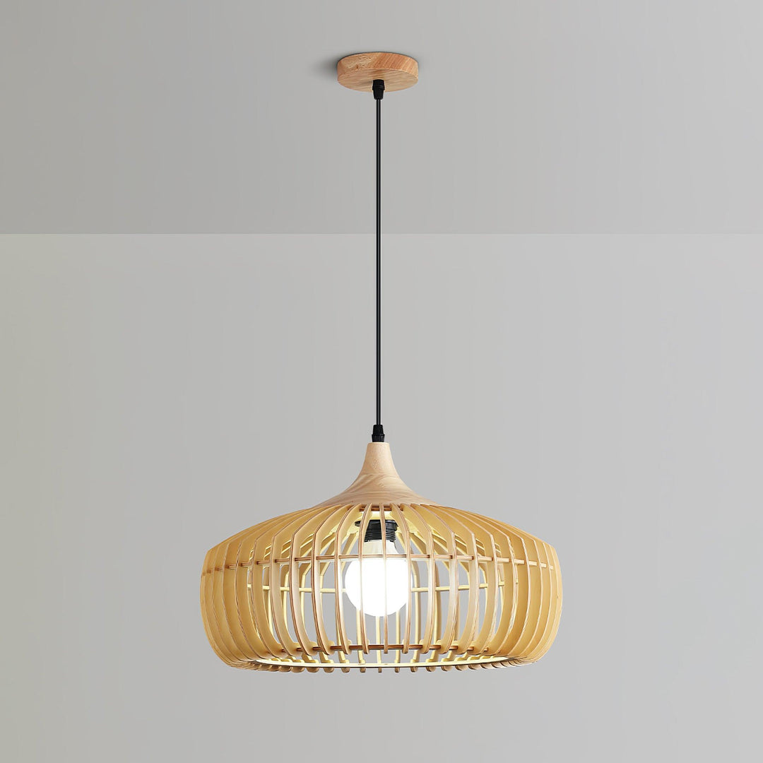Lampa Wisząca z Drewna Lattice Nest