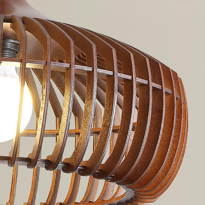 Lampa Wisząca z Drewna Lattice Nest