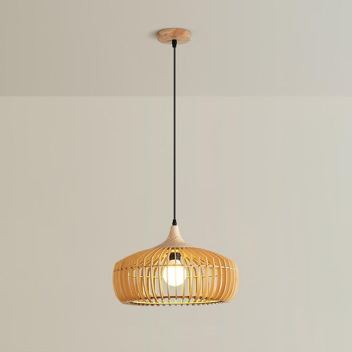 Lampa Wisząca z Drewna Lattice Nest