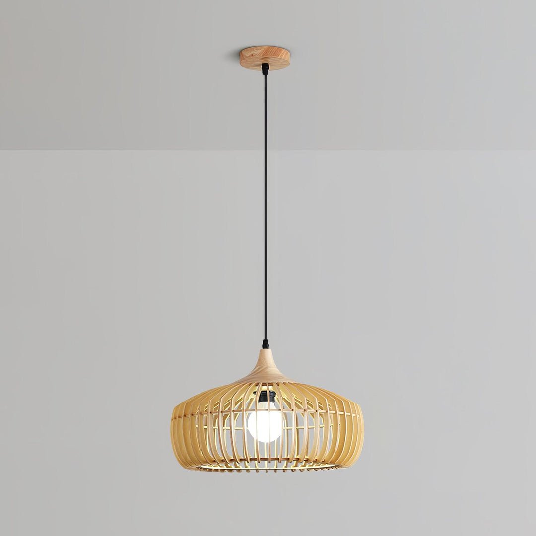 Lampa Wisząca z Drewna Lattice Nest
