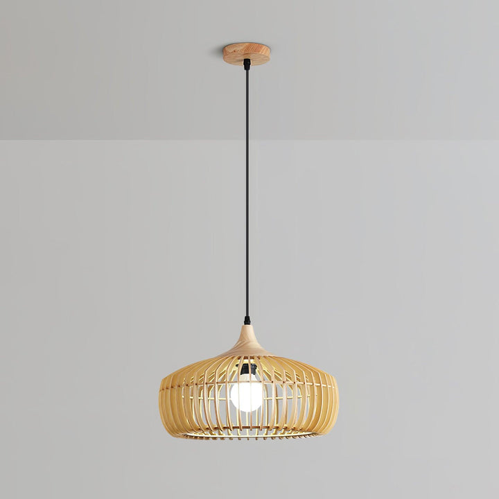 Lampa Wisząca z Drewna Lattice Nest