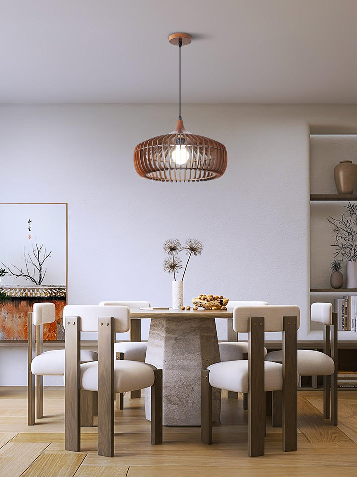 Lampa Wisząca z Drewna Lattice Nest