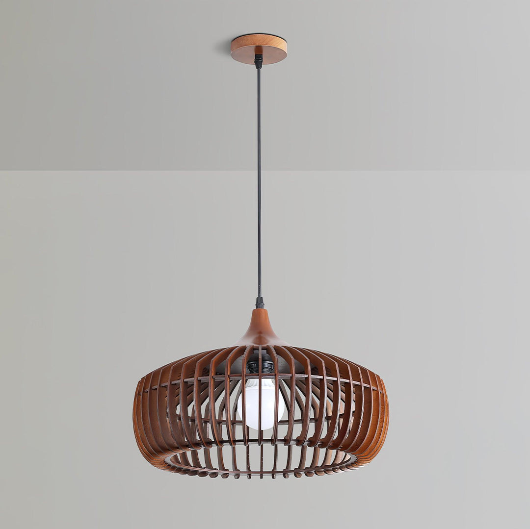 Lampa Wisząca z Drewna Lattice Nest