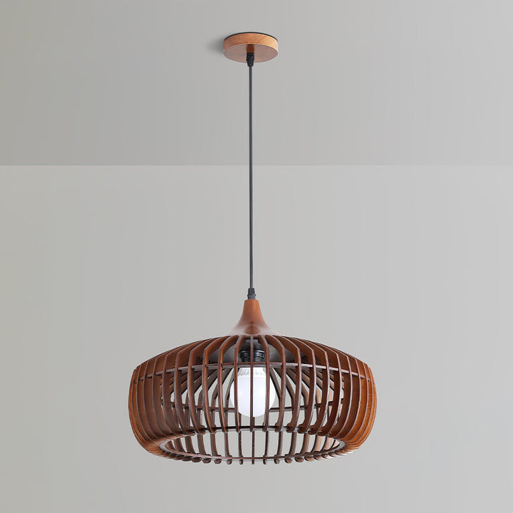 Lampa Wisząca z Drewna Lattice Nest