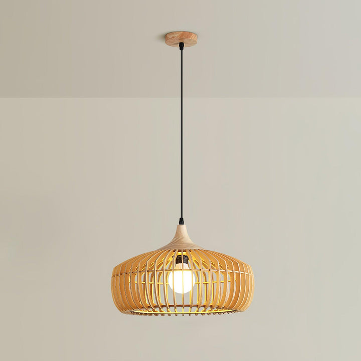 Lampa Wisząca z Drewna Lattice Nest