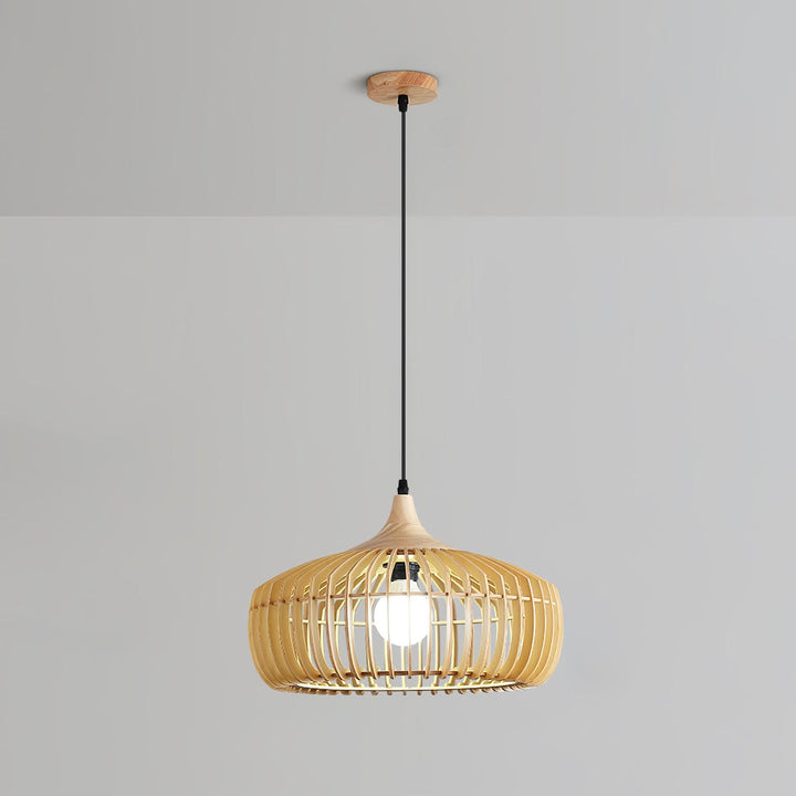 Lampa Wisząca z Drewna Lattice Nest