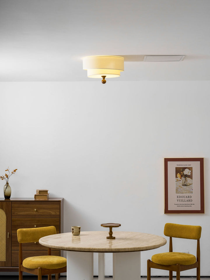 Lampa sufitowa z warstwowego materiału
