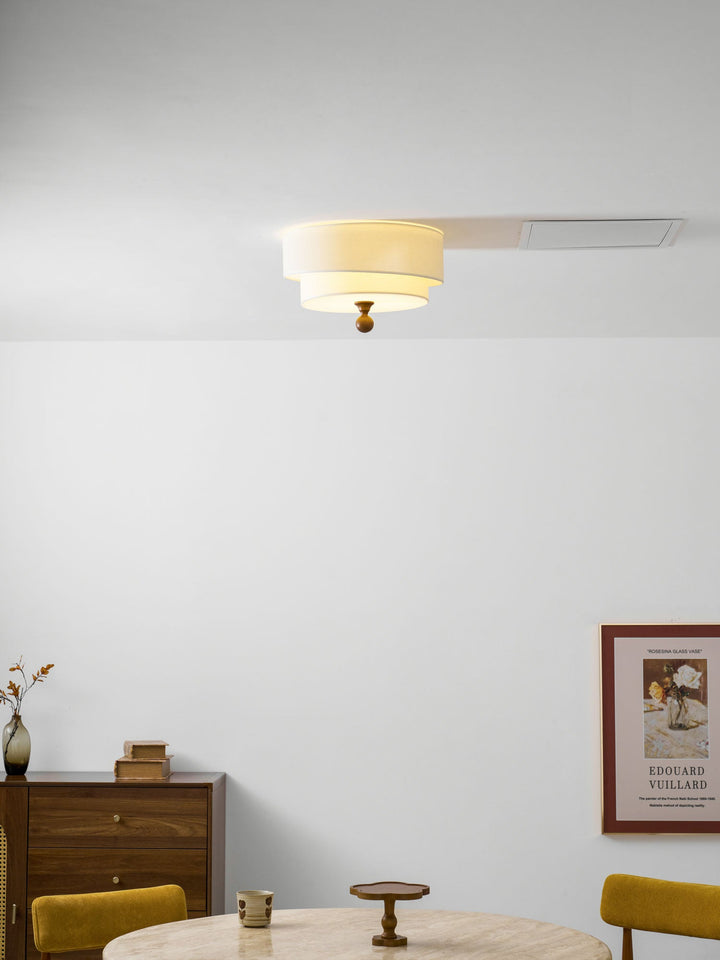 Lampa sufitowa z warstwowego materiału