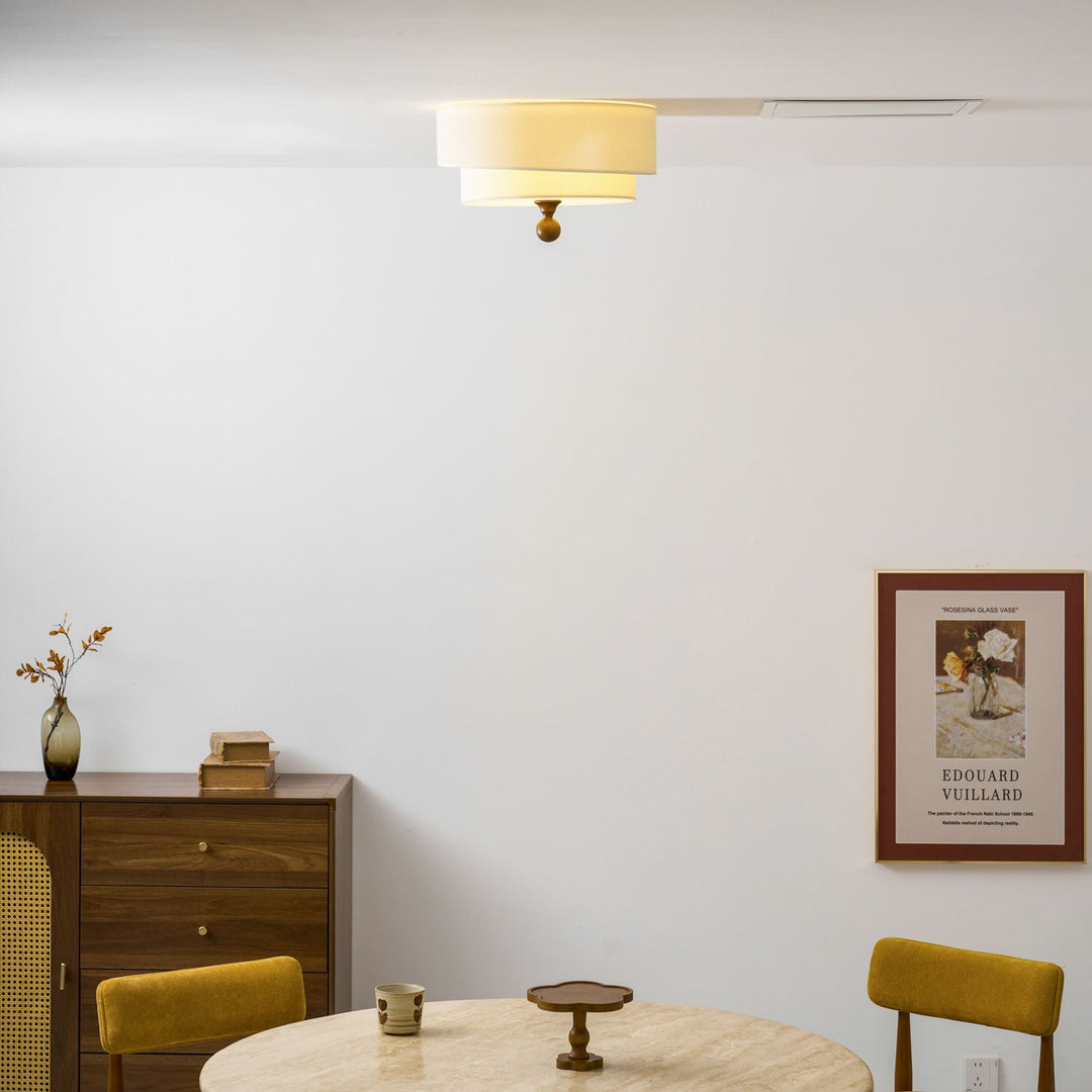 Lampa sufitowa z warstwowego materiału