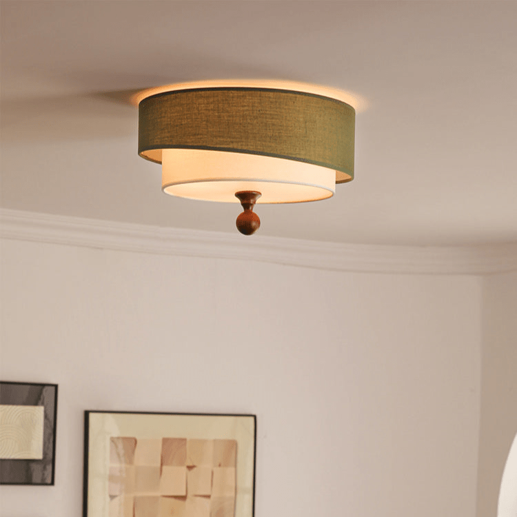 Lampa sufitowa z warstwowego materiału