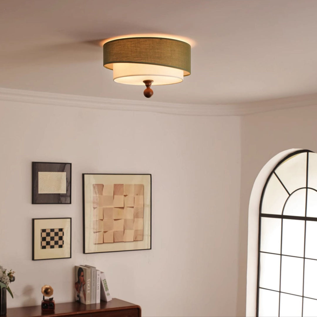 Lampa sufitowa z warstwowego materiału