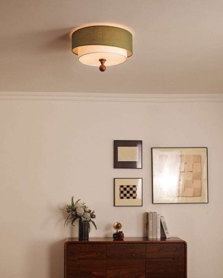 Lampa sufitowa z warstwowego materiału