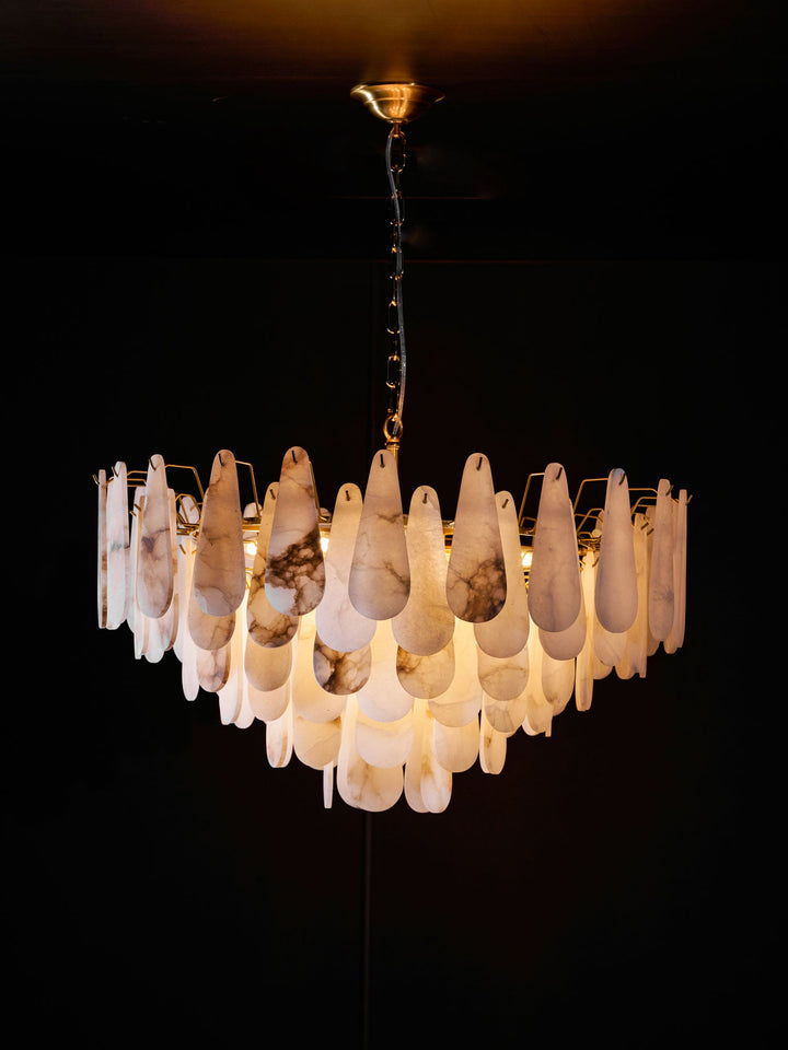 Żyrandol Leon Alabaster