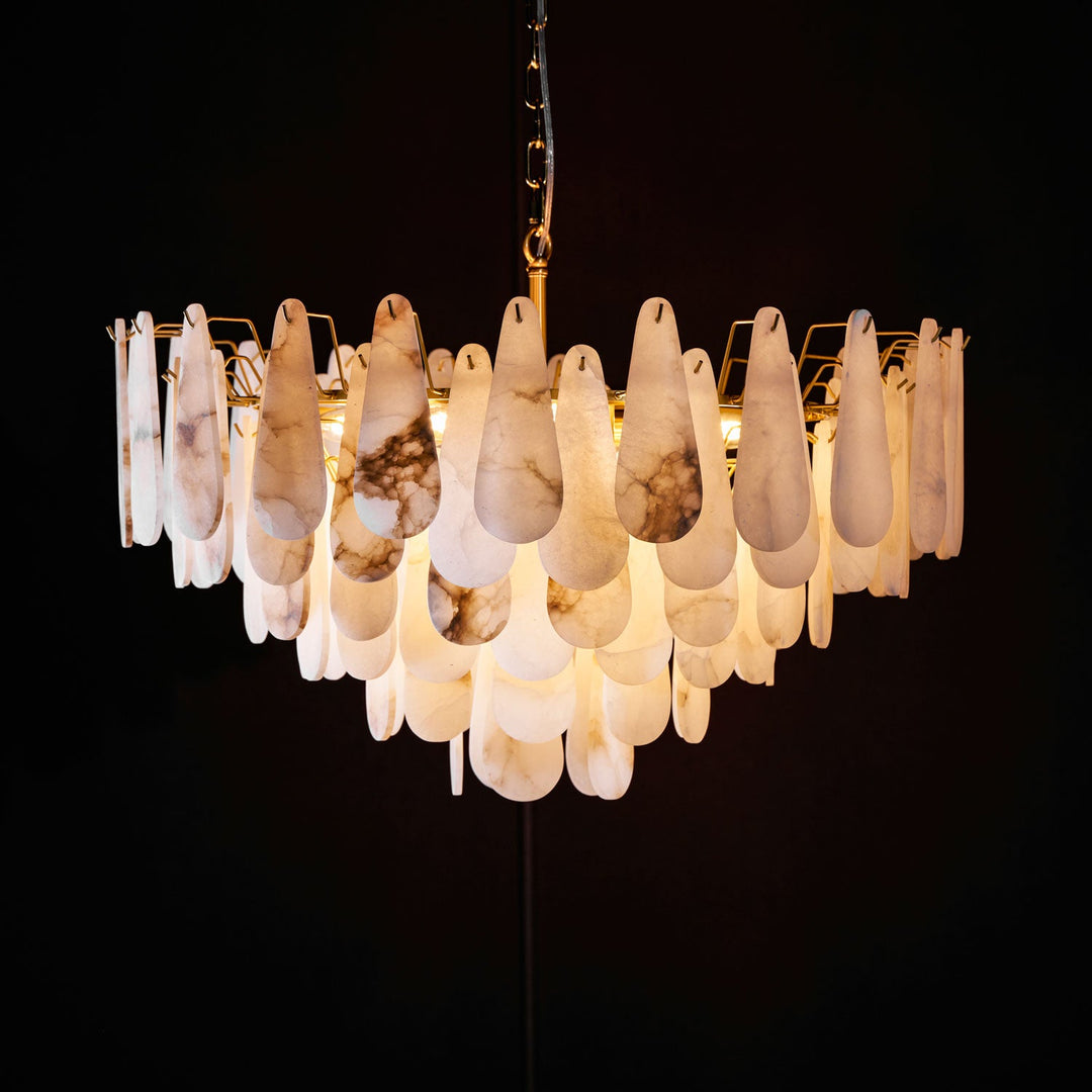 Żyrandol Leon Alabaster